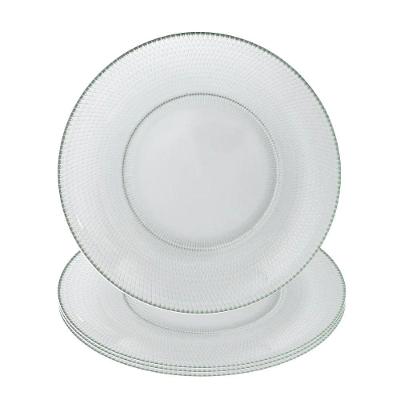 Jogo 4 Prato De Sobremesa De Vidro Gema 19,5cm Class Home