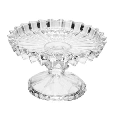 Prato Com Pé De Cristal Para Bolo Tortas Sobremesas Geneva Wolff 8x14cm