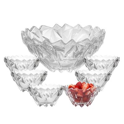 Jogo De Sobremesa Conjunto 6 Bowls Tigelas Potes Transparente Rocks 230ml Em Casa Tem