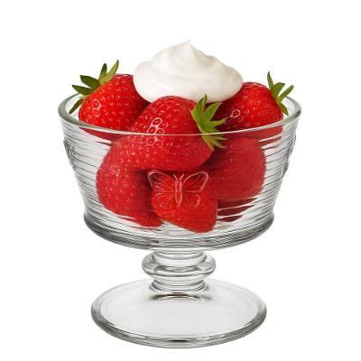 Taça De Sobremesa Vidro Transparente Lines Butterfly Borboleta Wolff 240ml