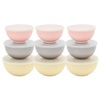 Kit 3 Kit Potes Com Tampa Marmita Recipiente Para Alimentos De Bambu Pp Lines Lyor