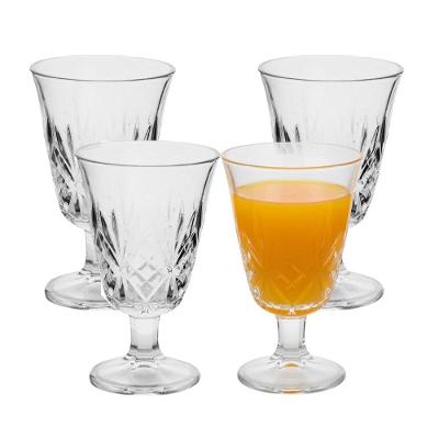 Jogo 4 Taça De Vidro Para água Suco Turim Lotos Em Casa Tem 230ml