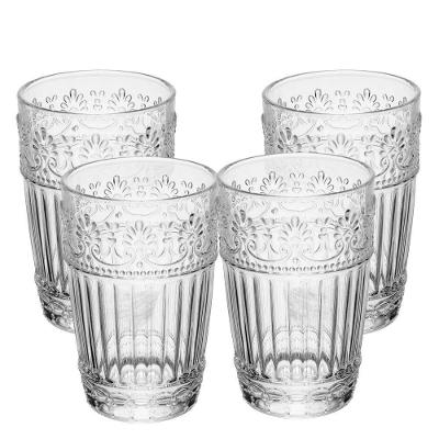 Jogo 4 Copo De Cristal Para água Suco Mauve 350ml Transparente Wolff