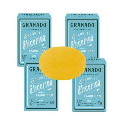 Kit 4 Sabonetes Em Barra 90g Glicerina Tradicional Vegetal Granado