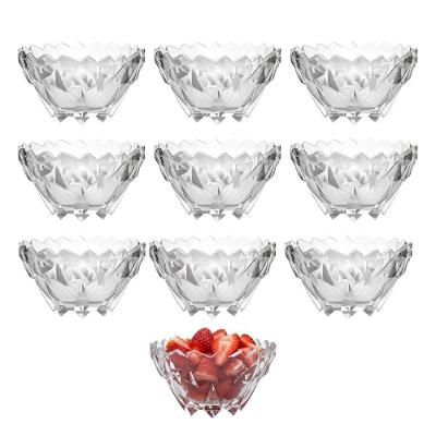 Jogo 10 Bowl De Sobremesa Pote Tigela De Vidro Transparente Rocks 230ml Em Casa Tem