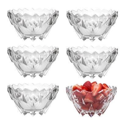 Jogo 6 Bowl De Sobremesa Pote Tigela De Vidro Transparente Rocks 230ml Em Casa Tem