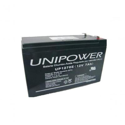 Bateria Unipower Up1270e 12v 7.0ah F187 Nao Automotiva