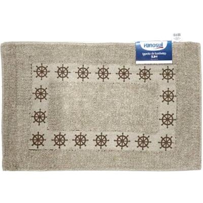 Tapete De Banheiro Slim Algodão 40x60cm Marinheiro Marrom