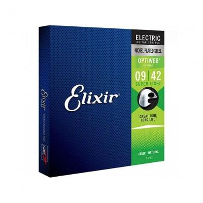 Encordoamento Guitarra .009 Super Light Optiweb Elixir