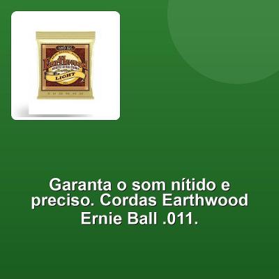 Encordoamento Violão Aço .011 Leve Ernie Ball Earthwood