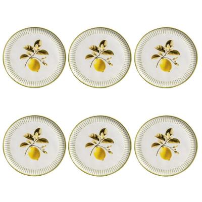 Conjunto De Pratos Rasos 06 Peças Bio Lemon Porto Brasil