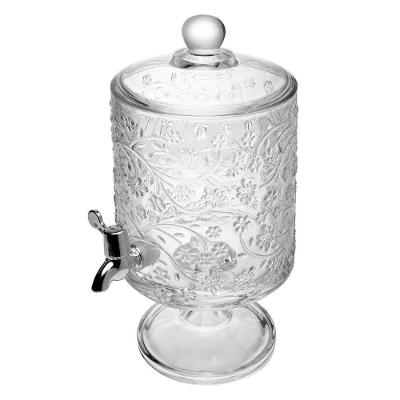 Suqueira Daisy Redonda 4,5L em Cristal Ecológico para Sucos e Águas Aromatizadas Wolff