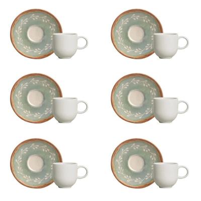 Conjunto De Xícara De Cafezinho Com Pires 06 Peças Coup New Mediterrâneo Porto Brasil