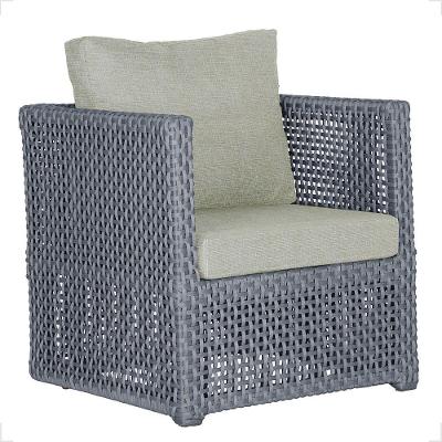 Poltrona Florença Em Alumínio E Corda Náutica Trama Original Prata