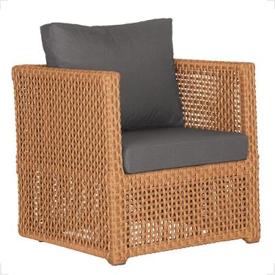 1 Poltrona Madri Alumínio Corda Náutica Estofado 11 Trama Terra Cota