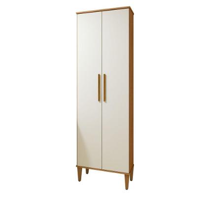 Armário Multiuso Recife 2 Portas 5 Prateleiras - Kaiki Móveis Nature/off White