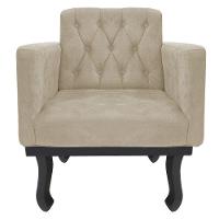 Kit Diva Recamier Azura 185cm Lado Esquerdo e 02 Poltronas Classic Suede Bege - 5