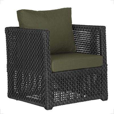 1 Poltrona Madri Alumínio Corda Náutica Estofado 13 Trama Preto