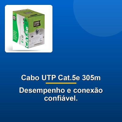 Cabo Lan U-utp Cat.5e 305m Preto 100% Cobre