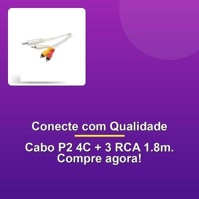 Cabo P2 4c + 3 Rca 1.8m Níquel P- Ipod