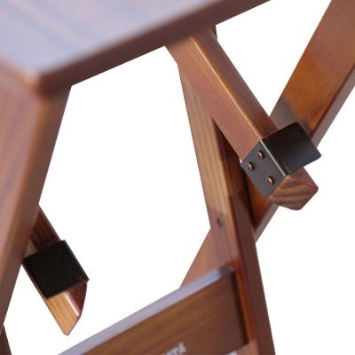 Kit 6 Mesas Bistrô Dobrável Madeira Padrão Imbuia Cor: Marrom