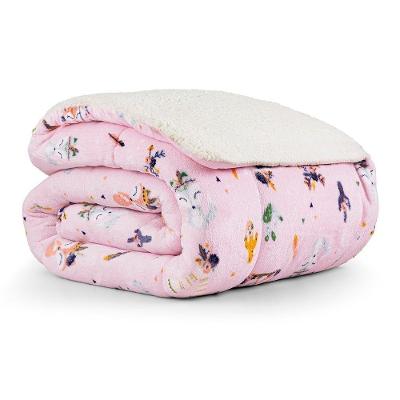 Coberdrom Solteiro Tutti Kids Manta Alta 150 G/m² Dupla Face Flannel E Sherpa 01 Peça 100% Poliéster - Foxy