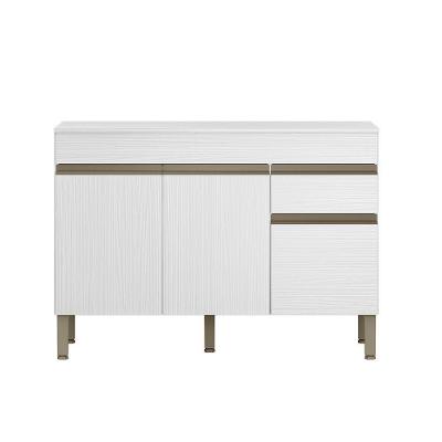 Balcão (sem Tampo) 120cm 3 Portas 1 Gaveta Line Supremo-supremo - Ssx Multicoisas