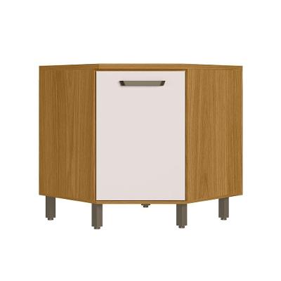 Balcão De Canto 1 Porta (com Tampo) 80cm Criare Freijo Off Acetinado - Ssx Multicoisas