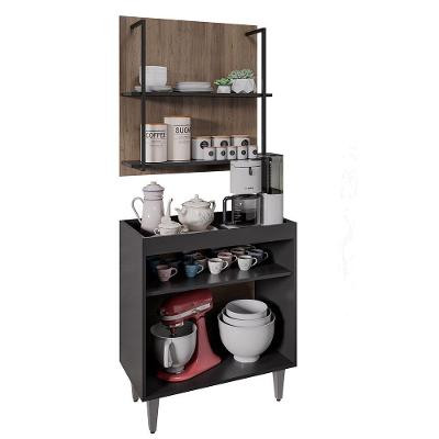 Painel Organizador 2 Prateleiras Clara - Ssx Multicoisas Preto - Freijó