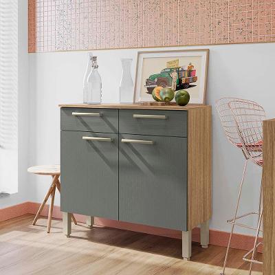 Balcão (com Tampo) 2 Portas 2 Gavetas Nala Plus - Ssx Multicoisas Freijo-gris