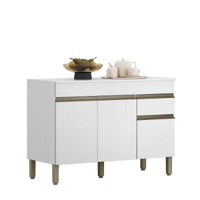 Balcão (com Tampo) 3 Portas 1 Gaveta Line Supremo-supremo - Ssx Multicoisas