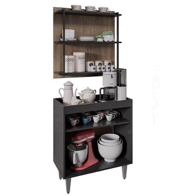 Painel Organizador 3 Prateleiras Clara - Ssx Multicoisas Preto - Freijó