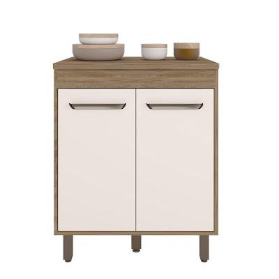 Balcão 2 Portas 70cm (com Tampo) Barcelona - Ssx Multicoisas Carvalho Oak-off White