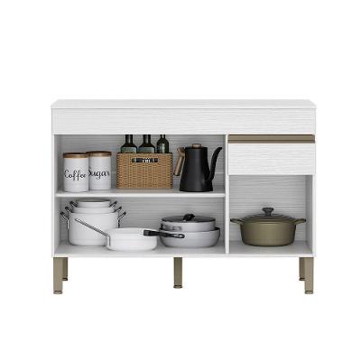 Balcão (sem Tampo) 120cm 3 Portas 1 Gaveta Line - Ssx Multicoisas Supremo-supremo