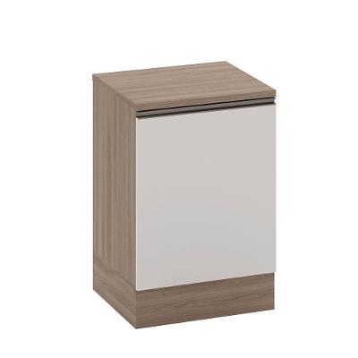 Balcão 1 Porta (com Tampo) 58cm Etna - Ssx Multicoisas Carvalho Oak Off White