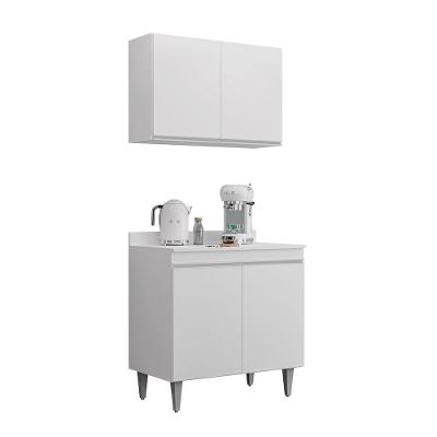Balcão Gabinete Para Cooktop 80cm 2 Portas Ellen - Ssx Multicoisas Branco