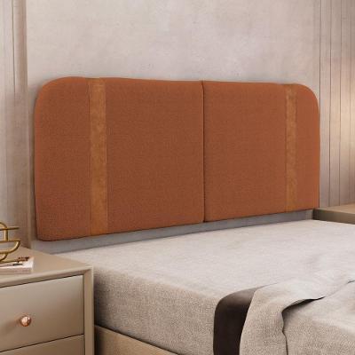 Cabeceira Painel Orgânico Cama Box Casal Padrão Flay 140cm Dobrável Bouclé Terracota - Desk Design