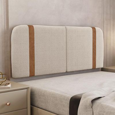 Cabeceira Painel Orgânico Cama Box King Size Flay 195cm Dobrável Bouclé Bege - Desk Design