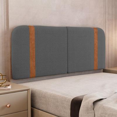 Cabeceira Painel Orgânico Cama Box Casal Padrão Flay 140cm Dobrável Bouclé Cinza Escuro - Desk Design