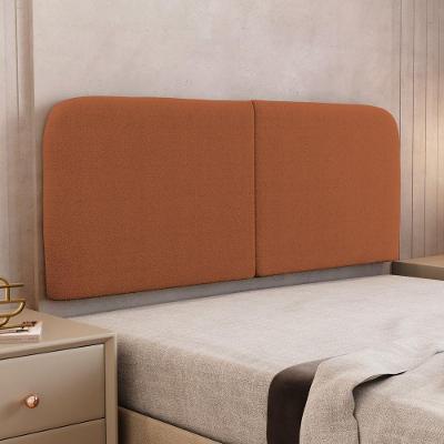Cabeceira Painel Orgânico Cama Box Casal Padrão Aira 140cm Dobrável Bouclé Terracota - Desk Design