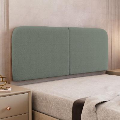 Cabeceira Painel Orgânico Cama Box Casal Padrão Aira 140cm Dobrável Bouclé Verde Menta - Desk Design