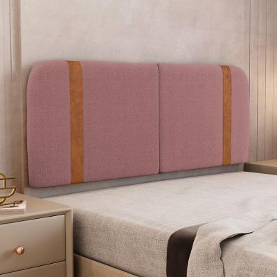 Cabeceira Painel Orgânico Cama Box Casal Padrão Flay 140cm Dobrável Bouclé Rosa Escuro - Desk Design