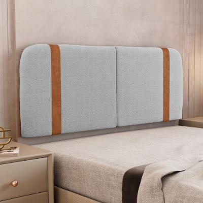 Cabeceira Painel Orgânico Cama Box King Size Flay 195cm Dobrável Bouclé Cinza Claro - Desk Design