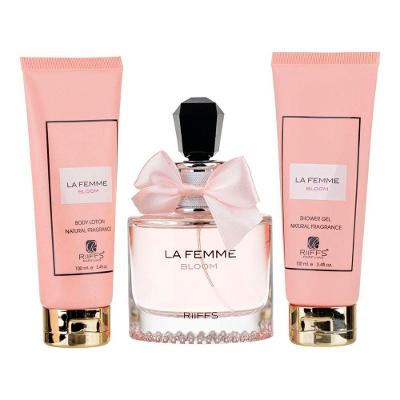 Kit Perfume La Femme Bloom Riiffs Edp Feminino 100ml + Shower Gel 100ml + Body Lotion 100ml
