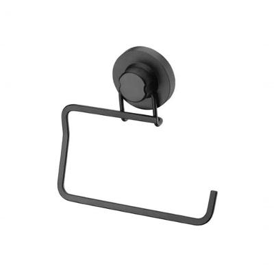 Toalheiro Suporte Toalha De Rosto Com Ventosa Redonda Black - Steel