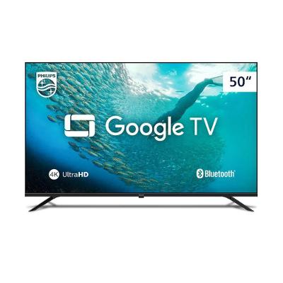 TV Philips 50PUG7019 50" 4K HDR LED Preto com Google TV e Chromecast Integrado Bivolt