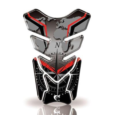 Protetor Tanque Adesivo Resinado Moto Bussola Cor Vermelho