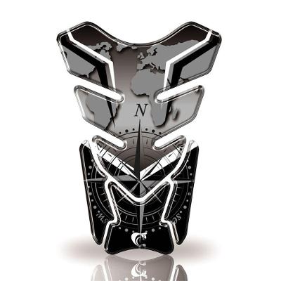 Protetor Tanque Adesivo Resinado Moto Bussola Cor Preto