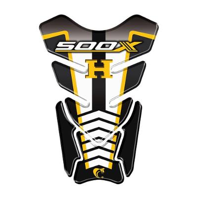 Protetor Tanque Adesivo Resinado 3d Compativel Cb500x Amarelo Cor Preto E Cinza