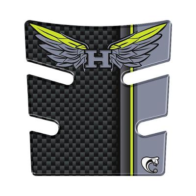 Protetor Tankpad Adesivo Resinado Honda Bros 160 25/26 Carbono Verde Cor Verde Claro